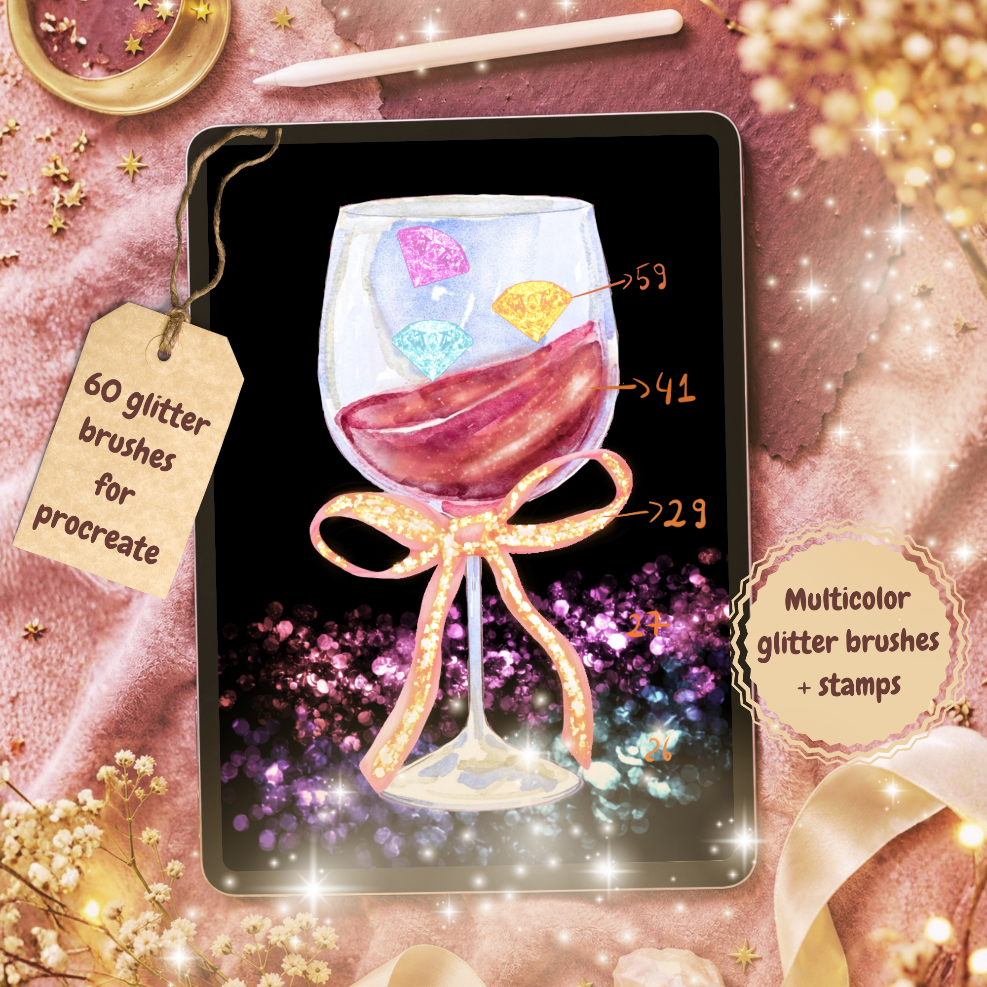 Fantasy glitter brushes