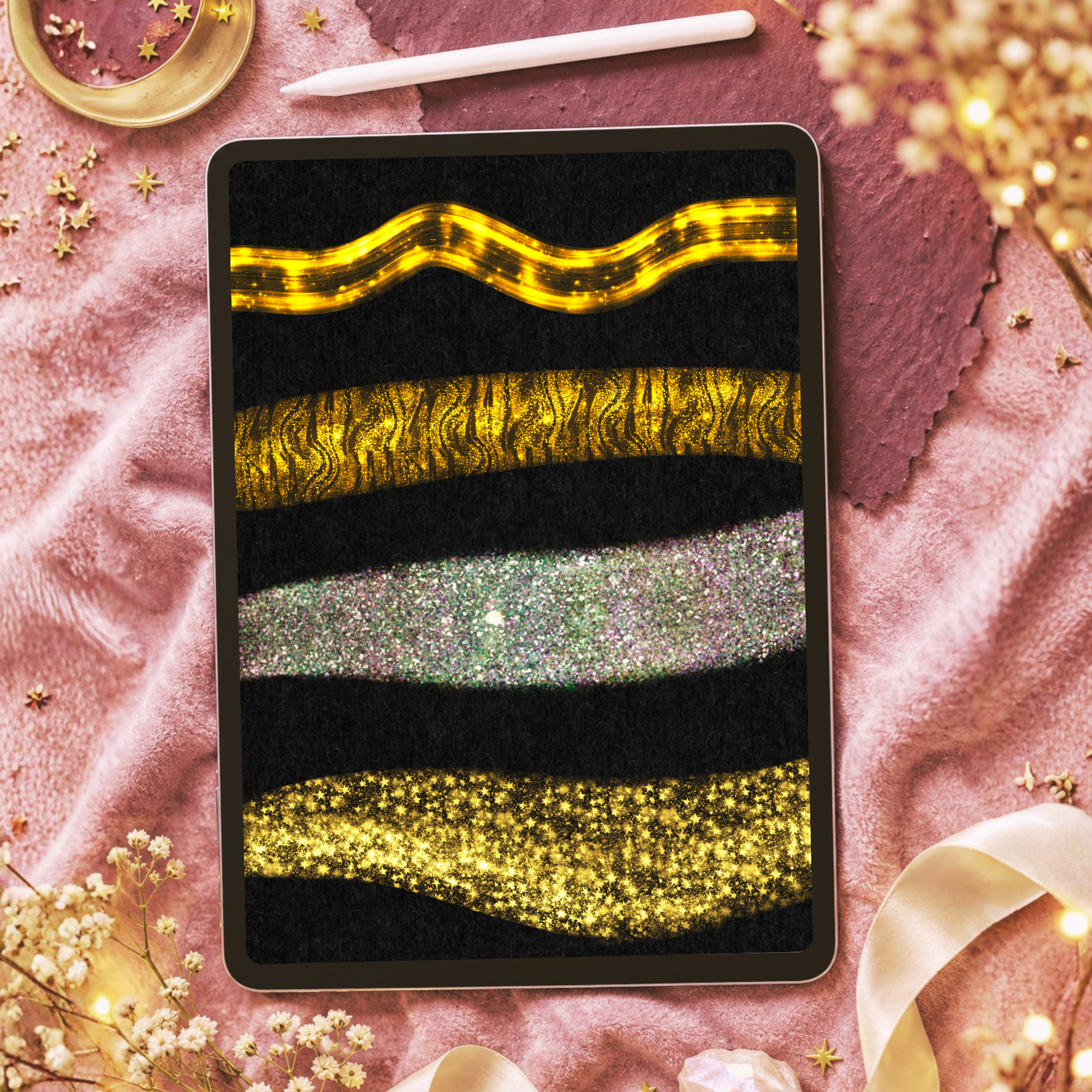 67 Glitter Brushes for Procreate ✨ Bonus Stamps & Swatches - Image 7