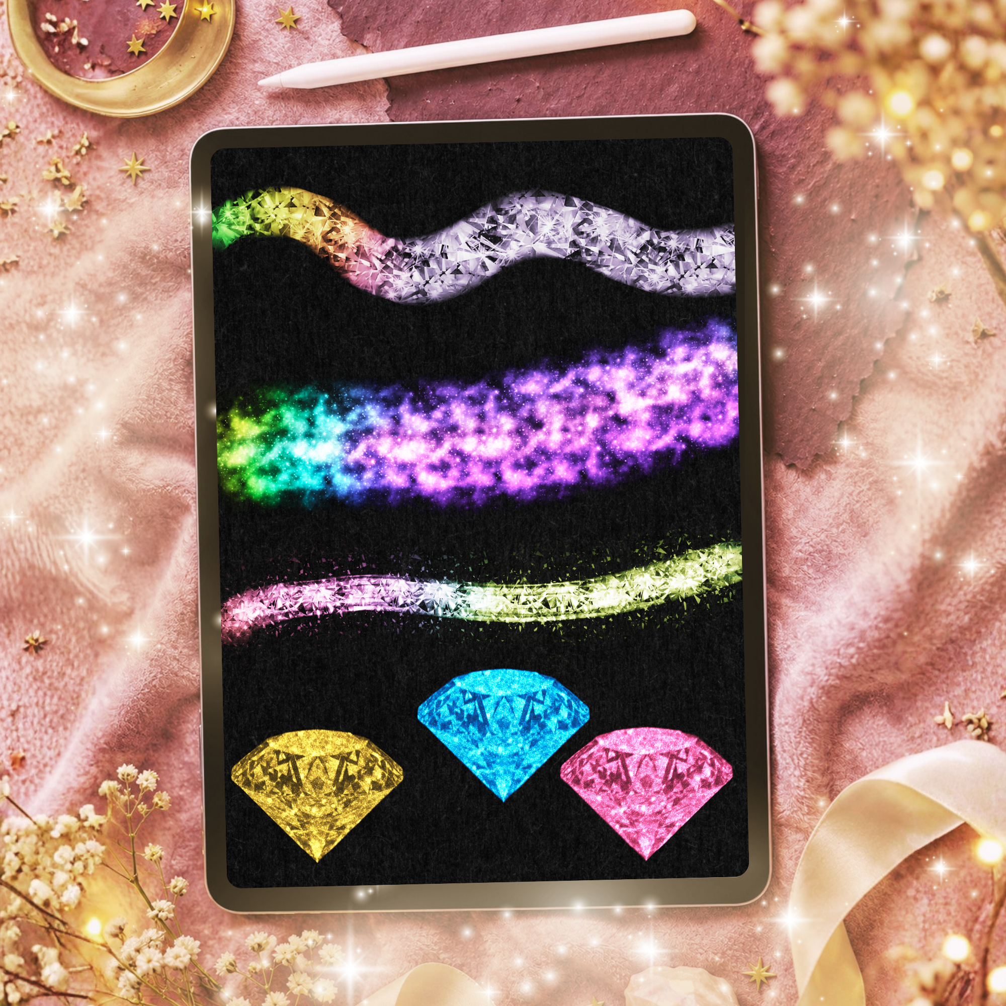 Fantasy glitter brushet