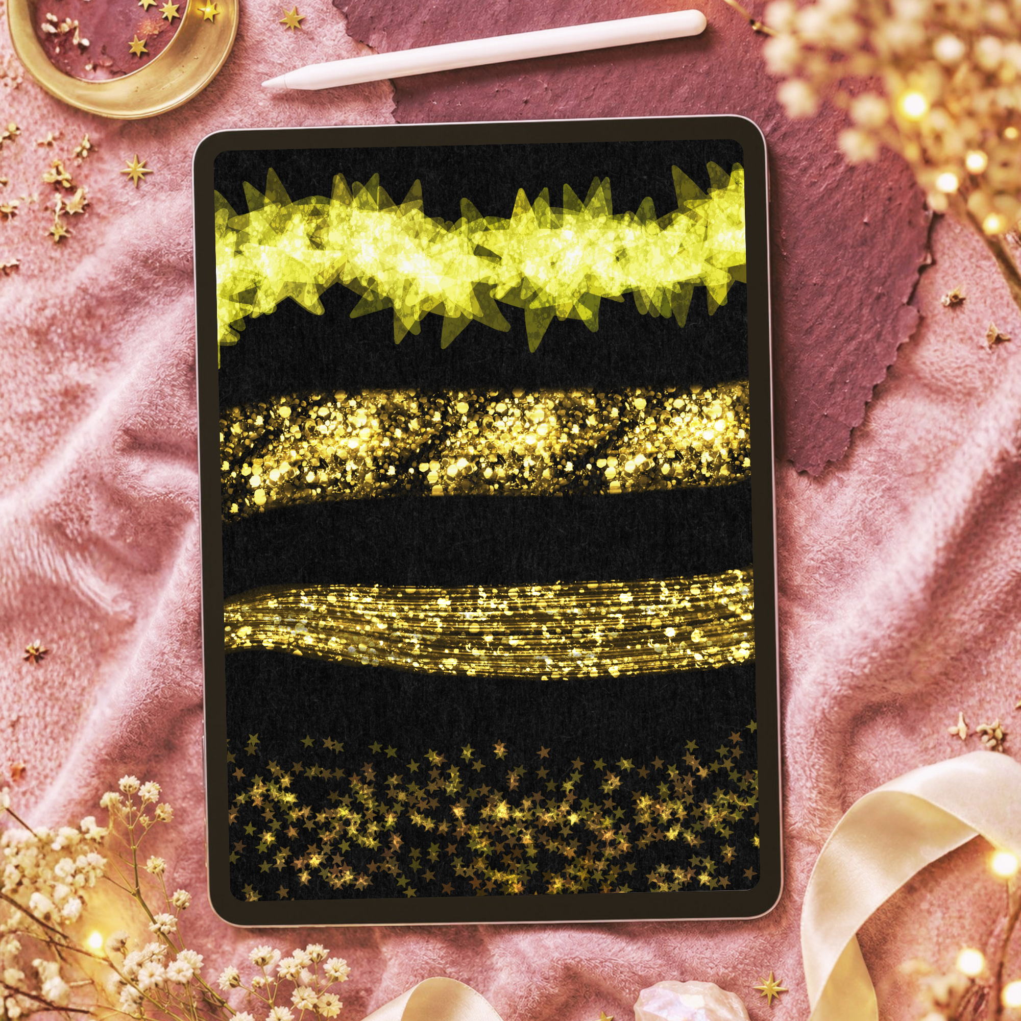 67 Glitter Brushes for Procreate ✨ Bonus Stamps & Swatches - Image 6