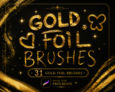 gold foil brushes procreate