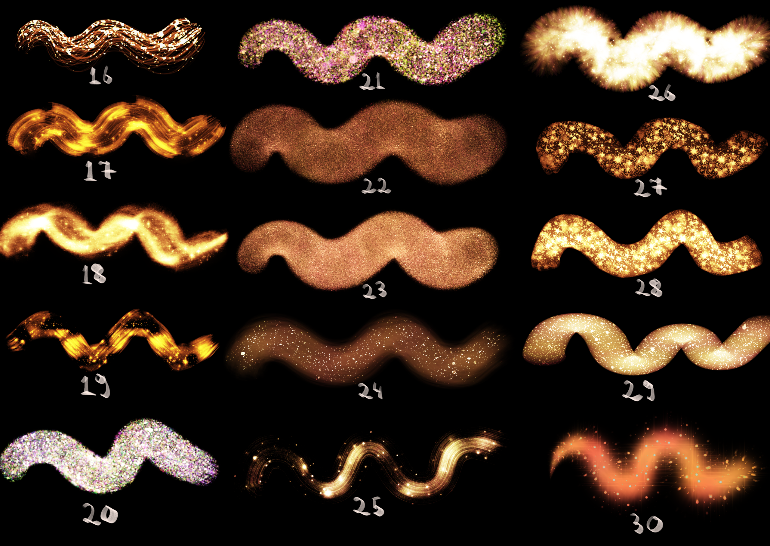 67 Glitter Brushes for Procreate ✨ Bonus Stamps & Swatches - Image 3
