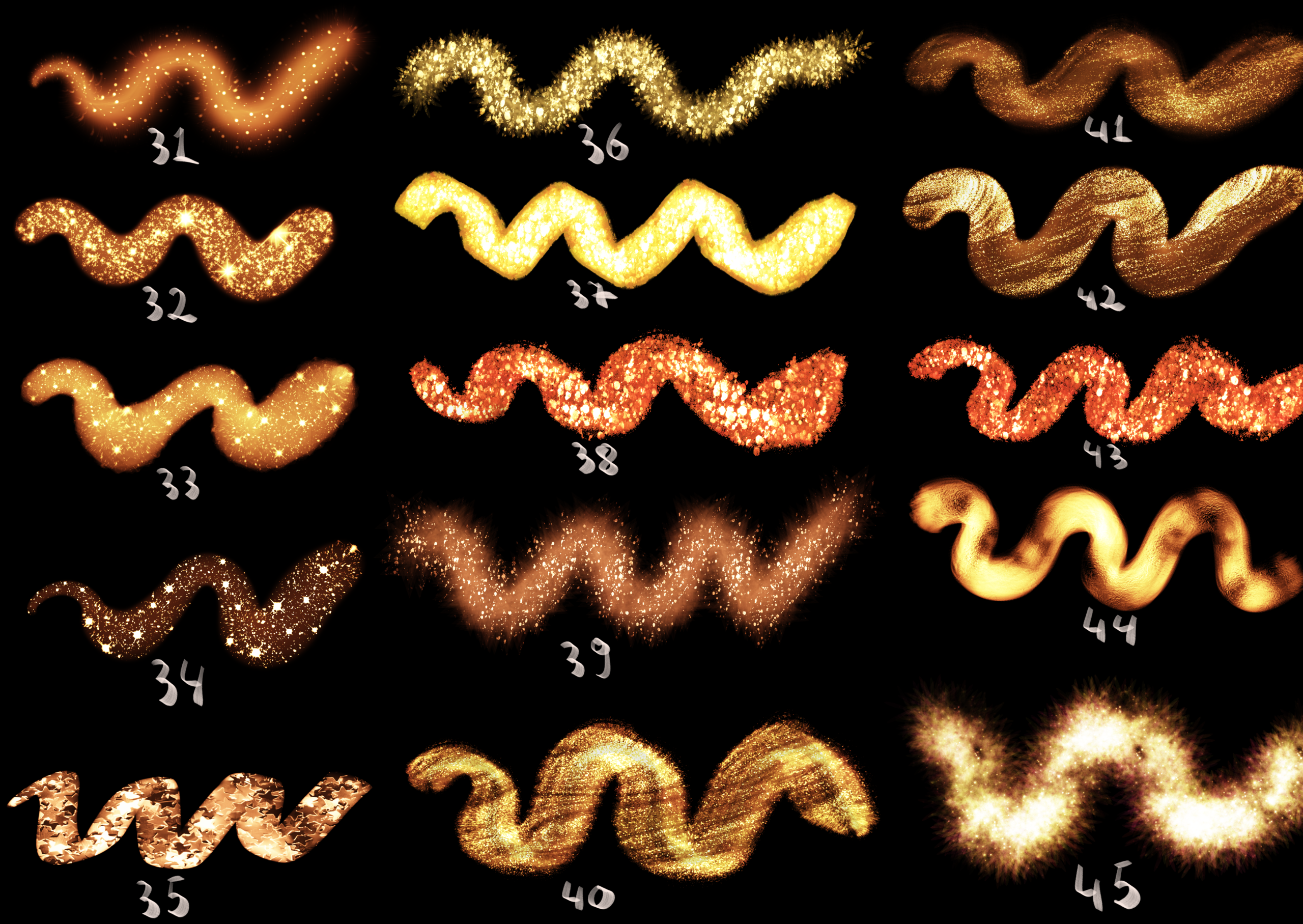 67 Glitter Brushes for Procreate ✨ Bonus Stamps & Swatches - Image 4
