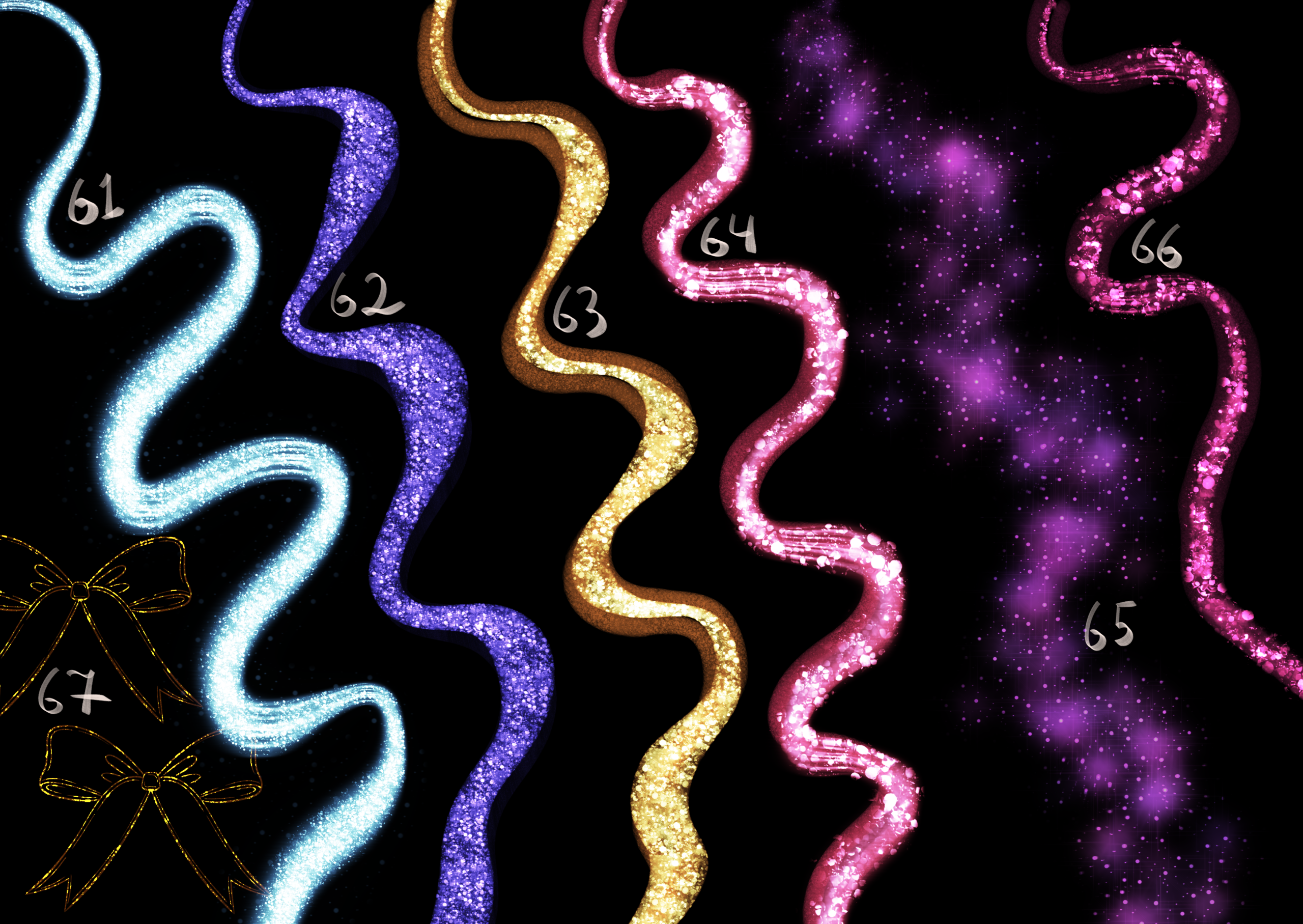 67 Glitter Brushes for Procreate ✨ Bonus Stamps & Swatches - Image 6