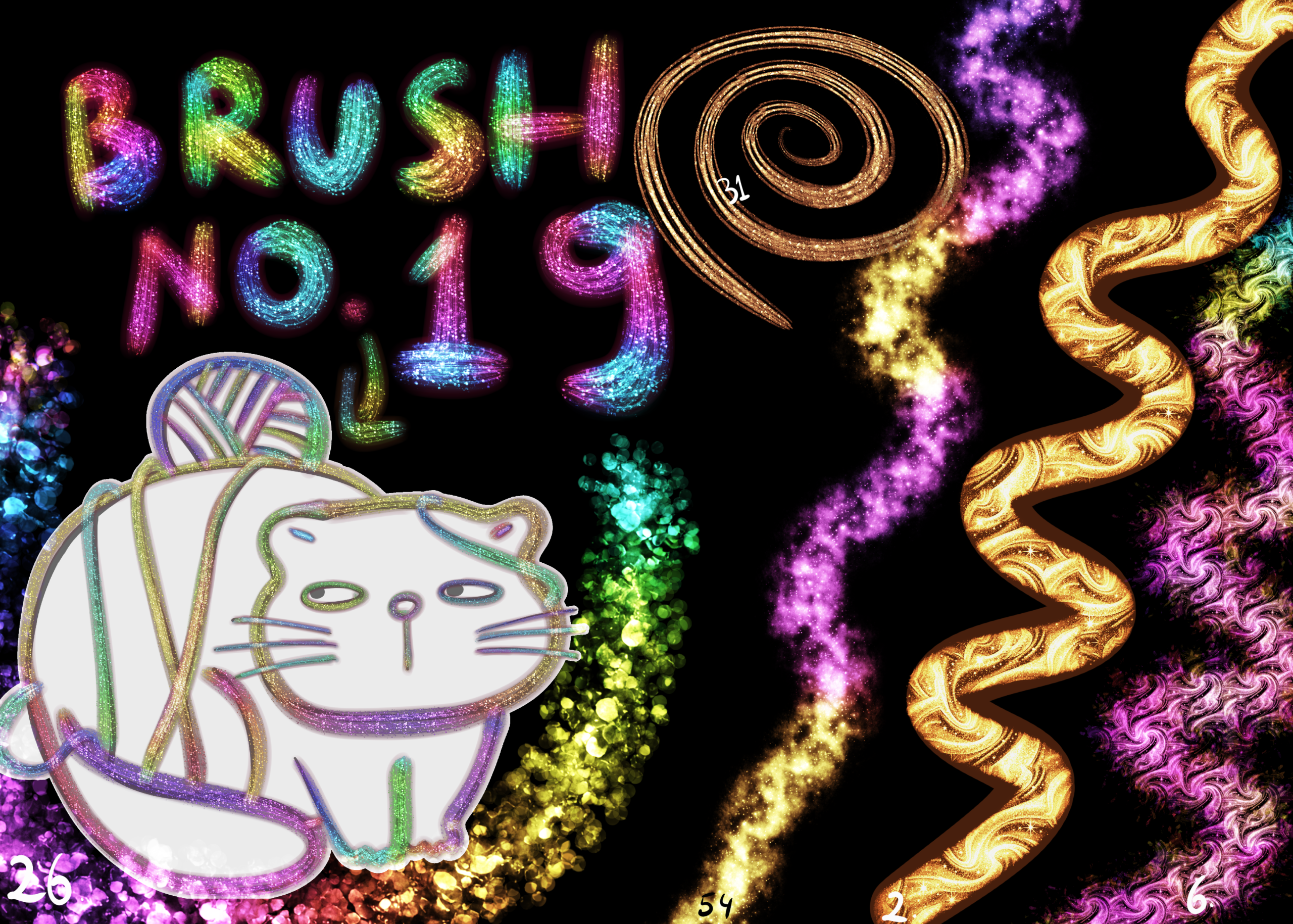 cover for procreate glitter brushes