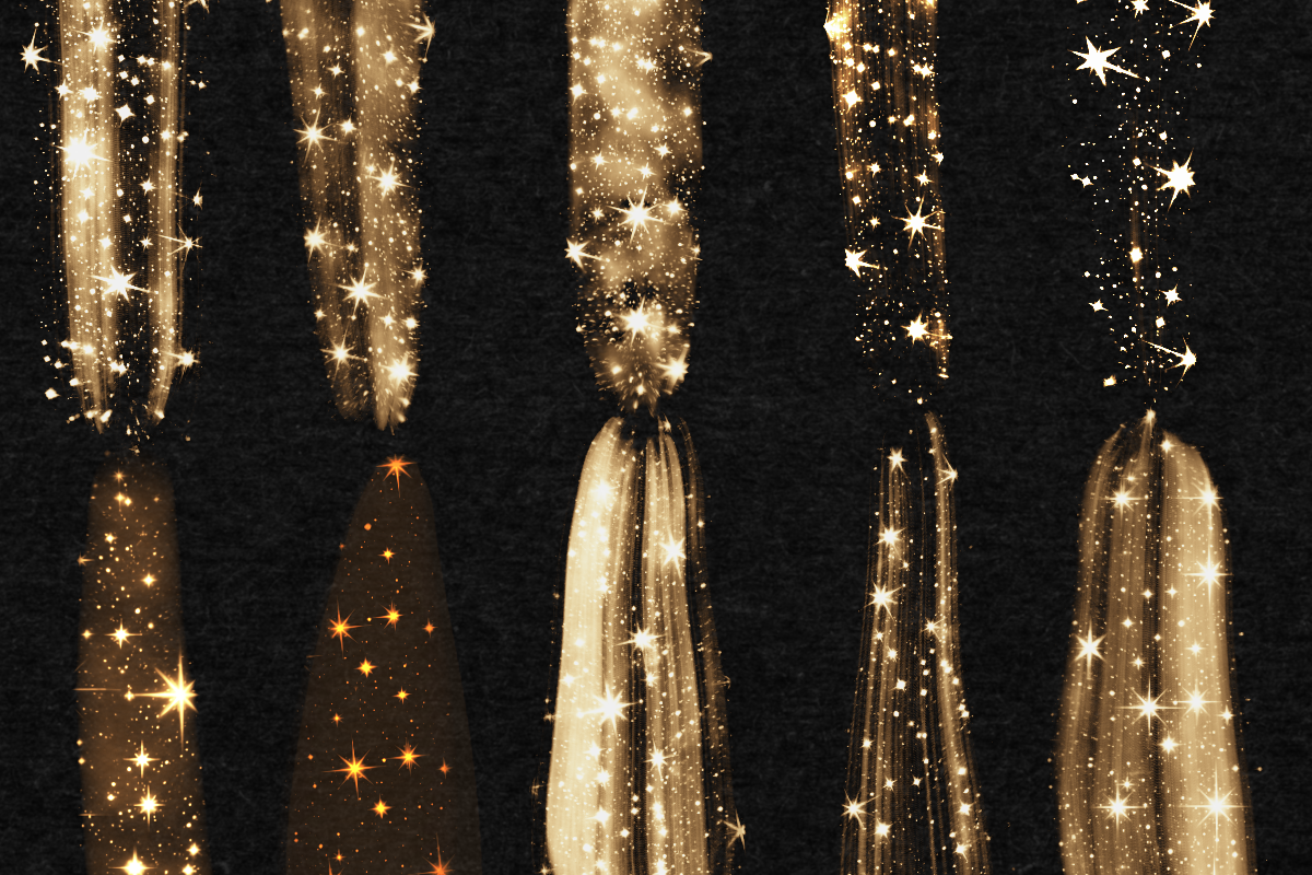 21 Celestial Glitter Brushes Procreate ✨ Gold Star & Sparkle Effects - Image 2