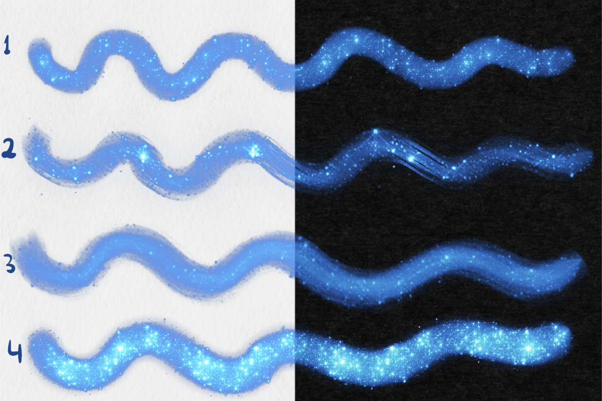 11 Spectral Bloom Glitter Brushes ✨ Magical Procreate Brush Set - Image 2