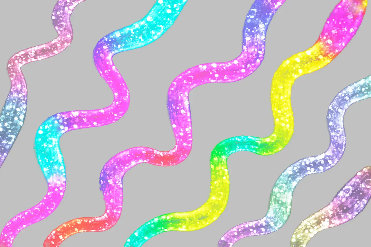 Sparkling Multicolor Glitter Brush Procreate | Rainbow Brush - Image 3