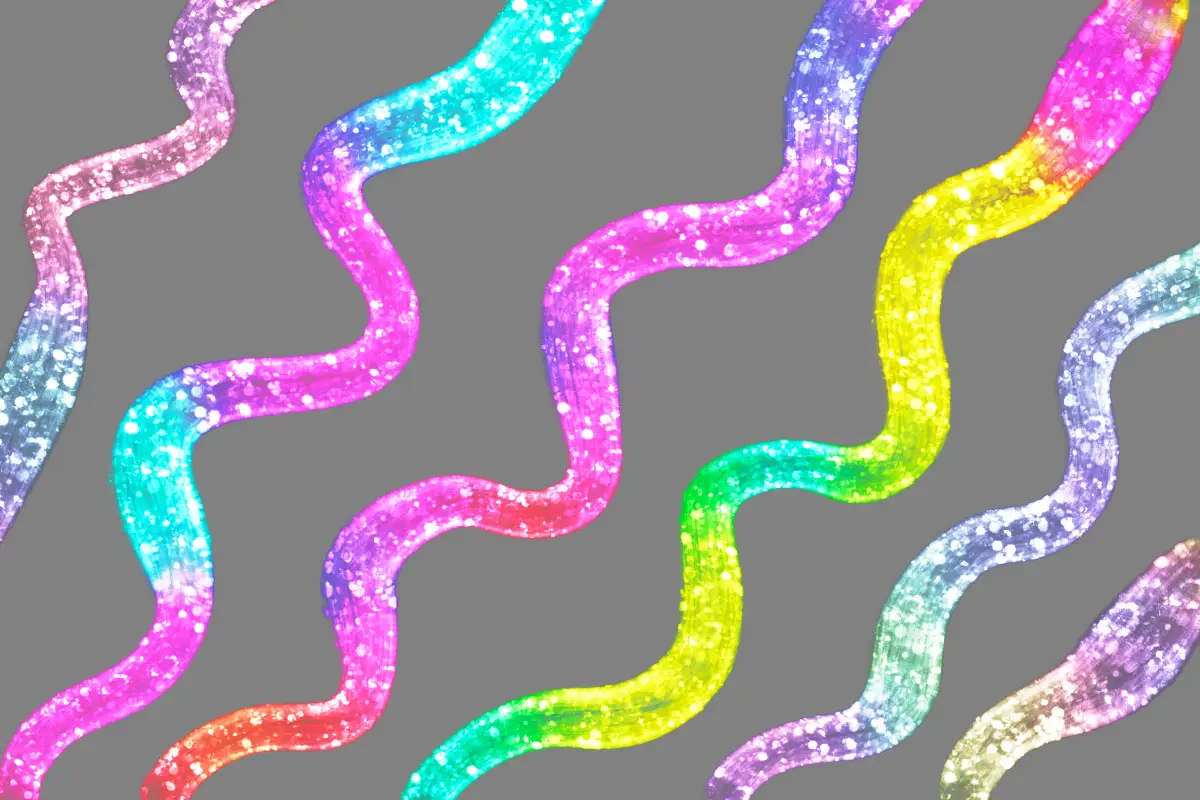 Sparkling Multicolor Glitter Brush Procreate | Rainbow Brush - Image 2