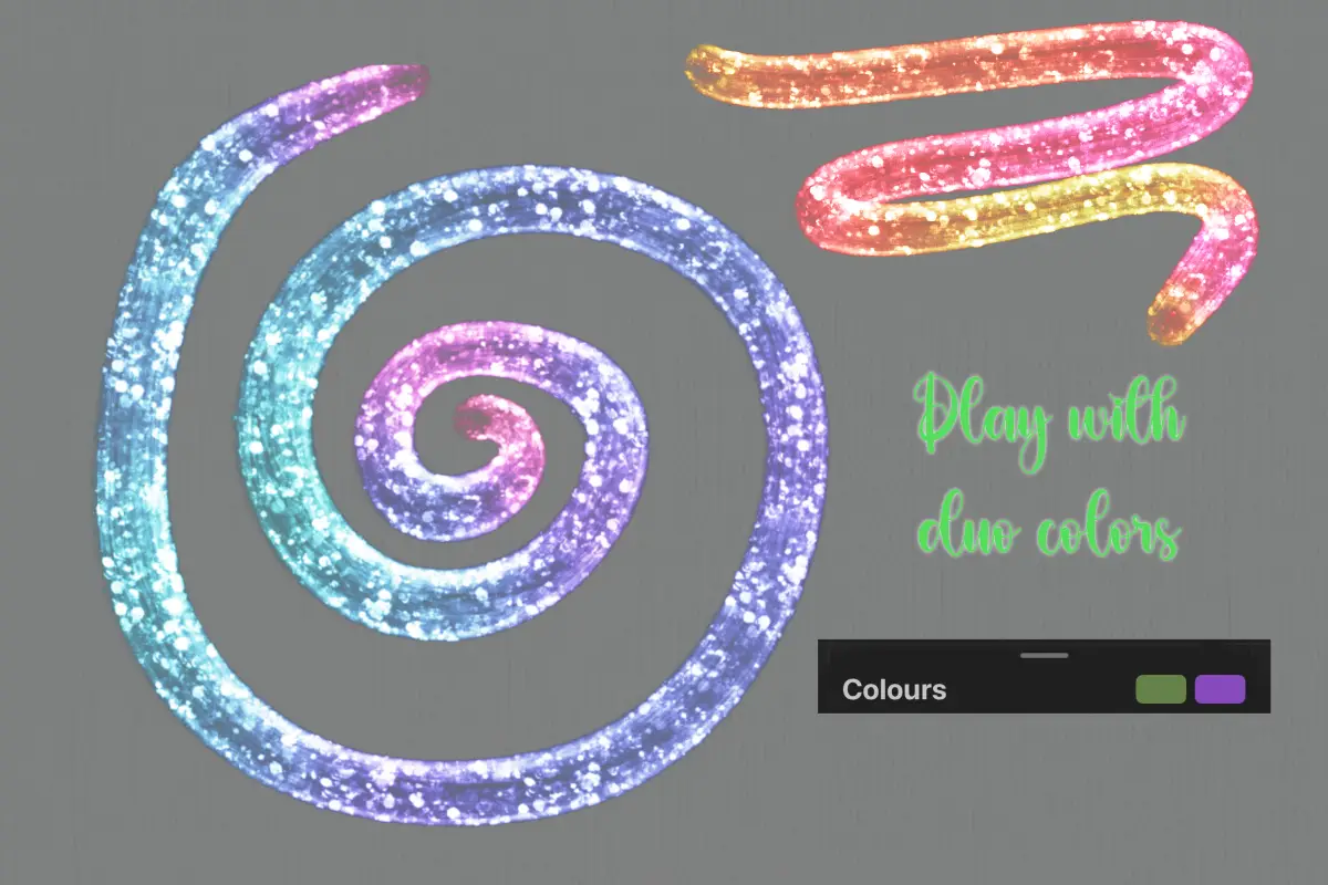 procreate glitter brush