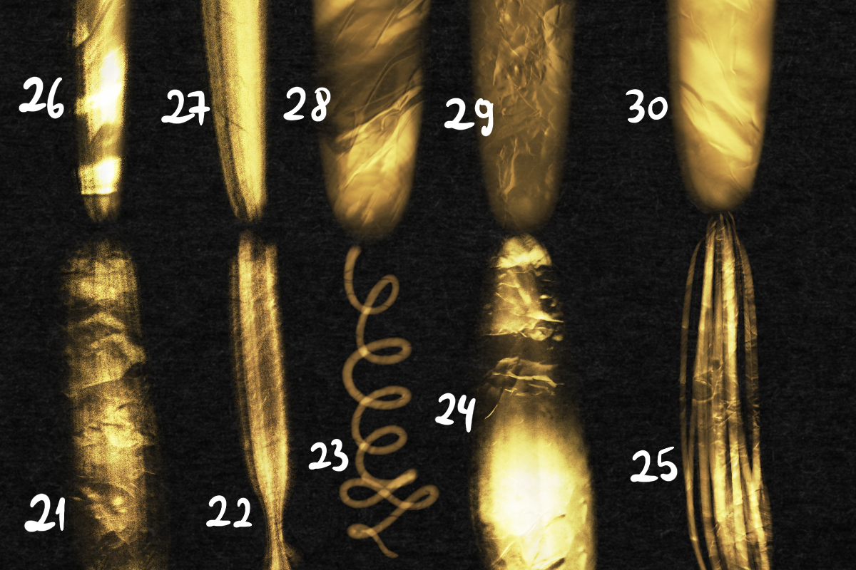 31 Gold Foil Brushes for Procreate – Metallic Lettering & Luxury Design Brushes - Image 4