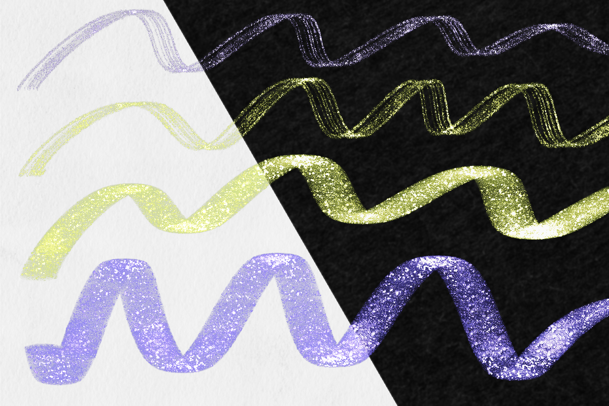 2 Glitter Brushes for Procreate – Gold Sparkle & Shimmer Effects - Image 2