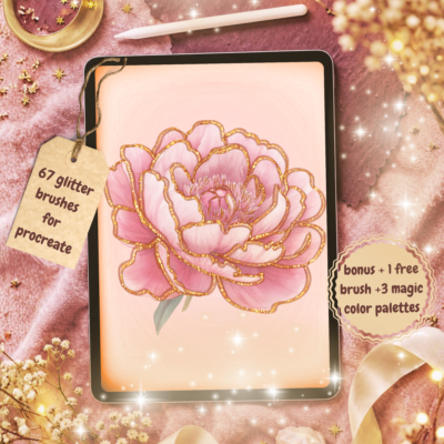 Pretty glitter brushes
