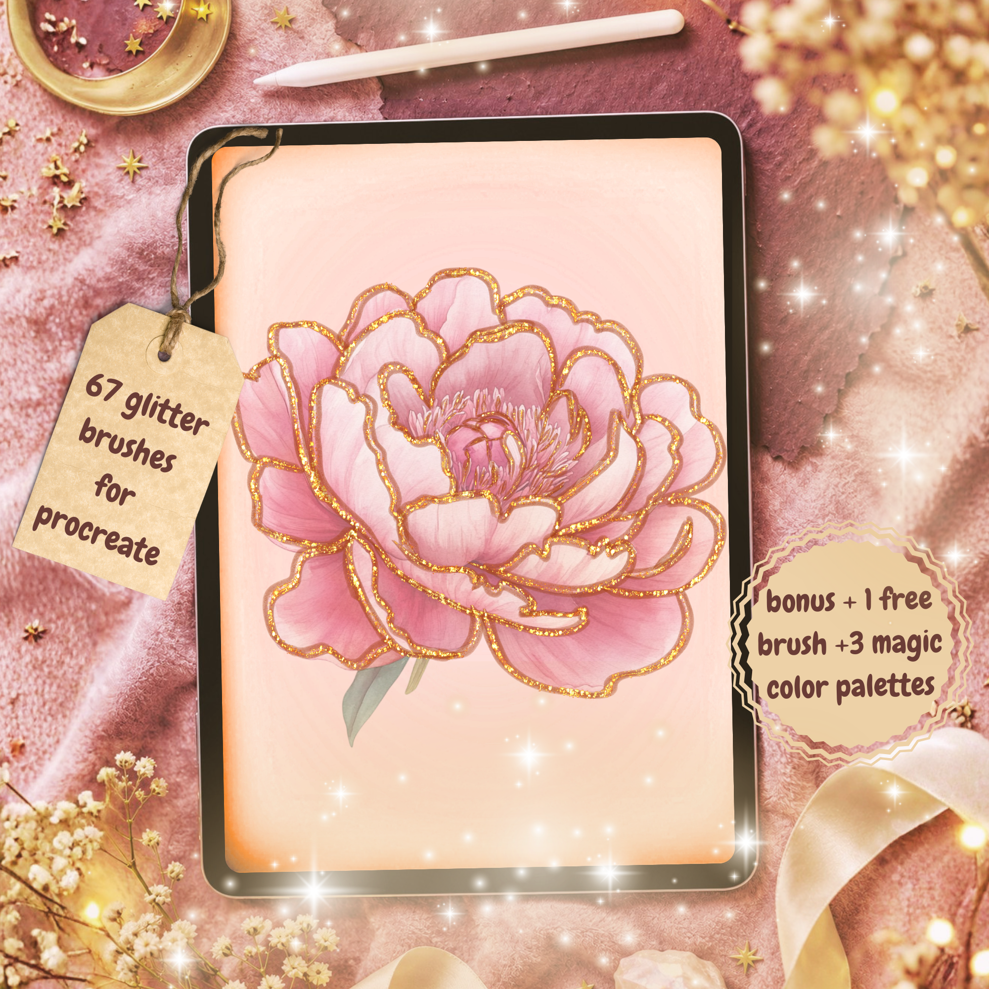 Pretty glitter brushes