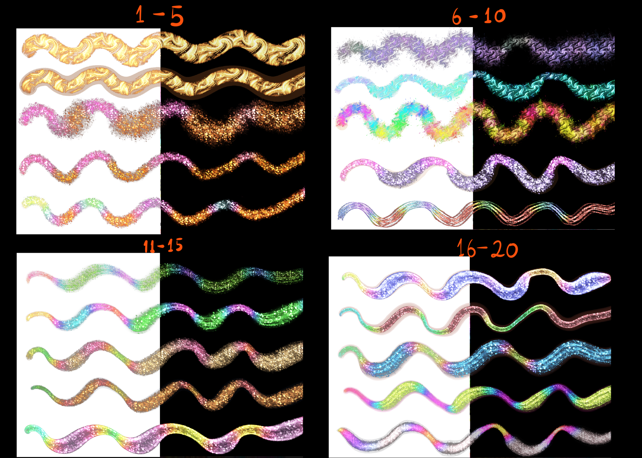 Fantasy Glitter Brushes Procreate – 60 Magical Sparkle Brushes - Image 4