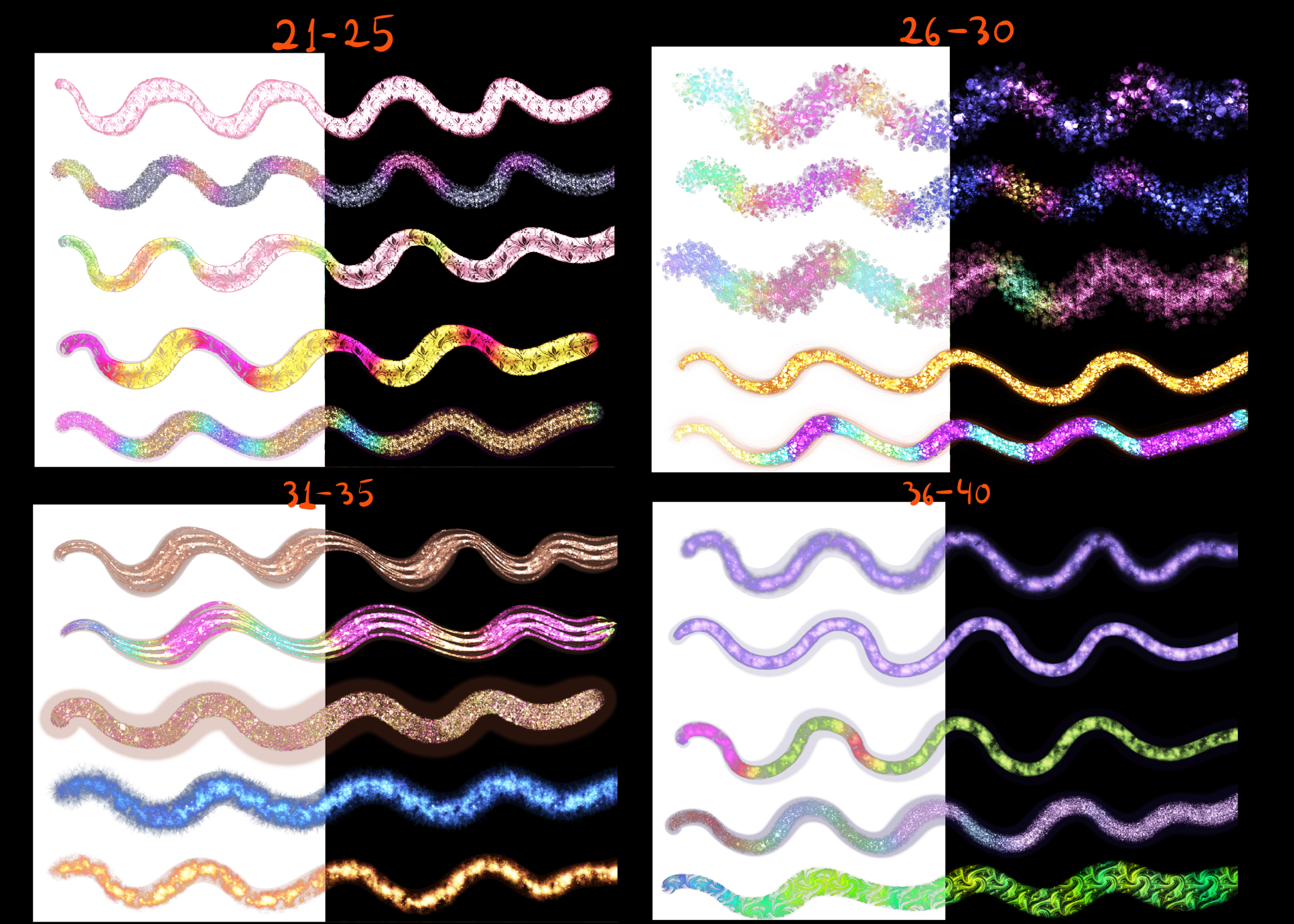 Fantasy Glitter Brushes Procreate – 60 Magical Sparkle Brushes - Image 3