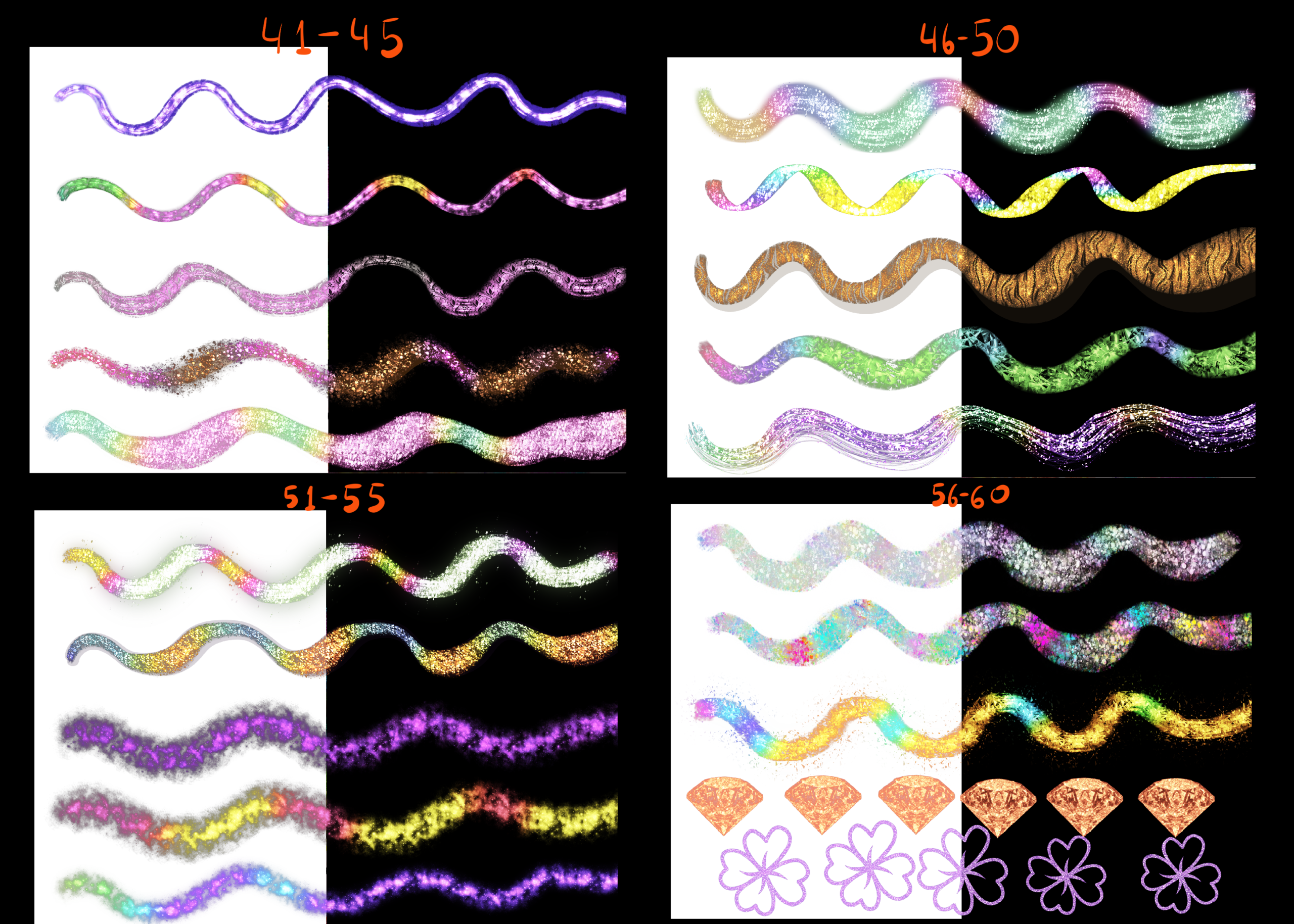 Fantasy Glitter Brushes Procreate – 60 Magical Sparkle Brushes - Image 2