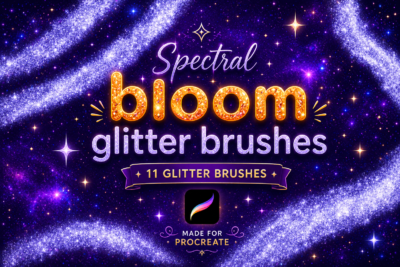 Spectral Bloom Glitter Brushes
