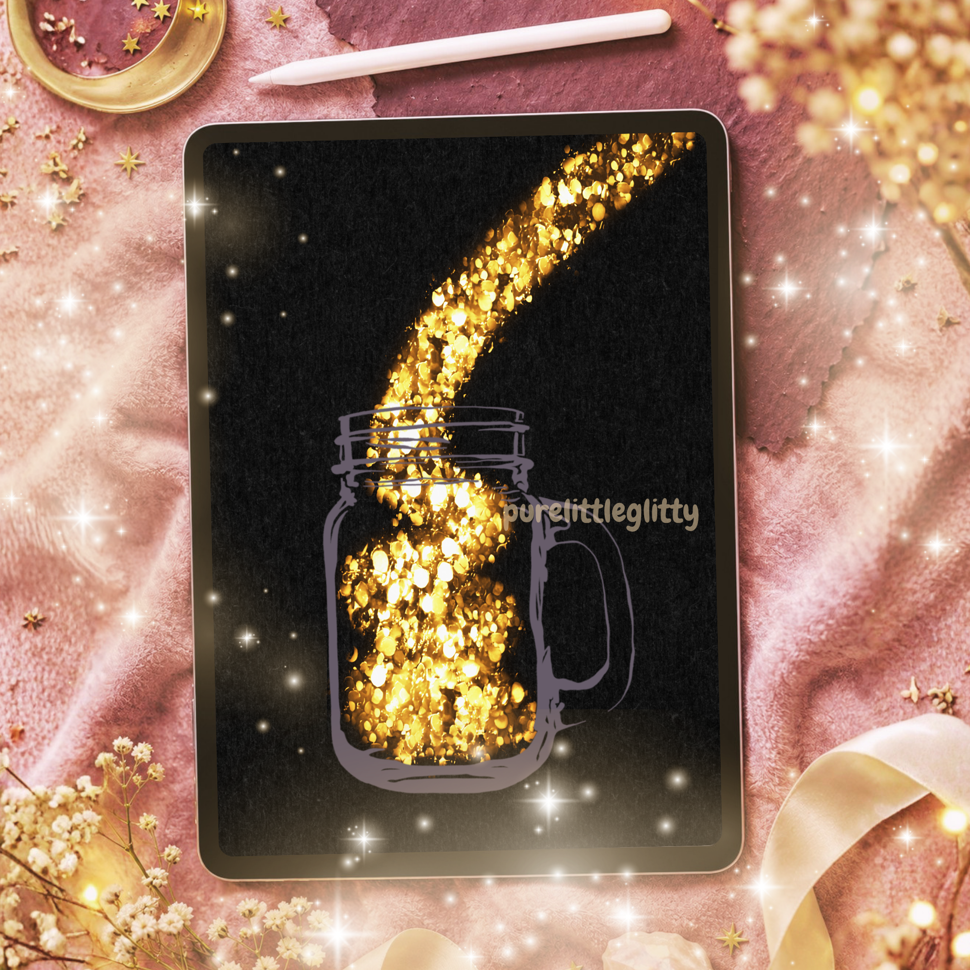 67 Glitter Brushes for Procreate ✨ Bonus Stamps & Swatches - Image 3