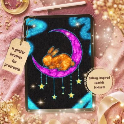 Spectral Bloom glitter brushes