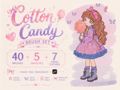 cotton candy brush set