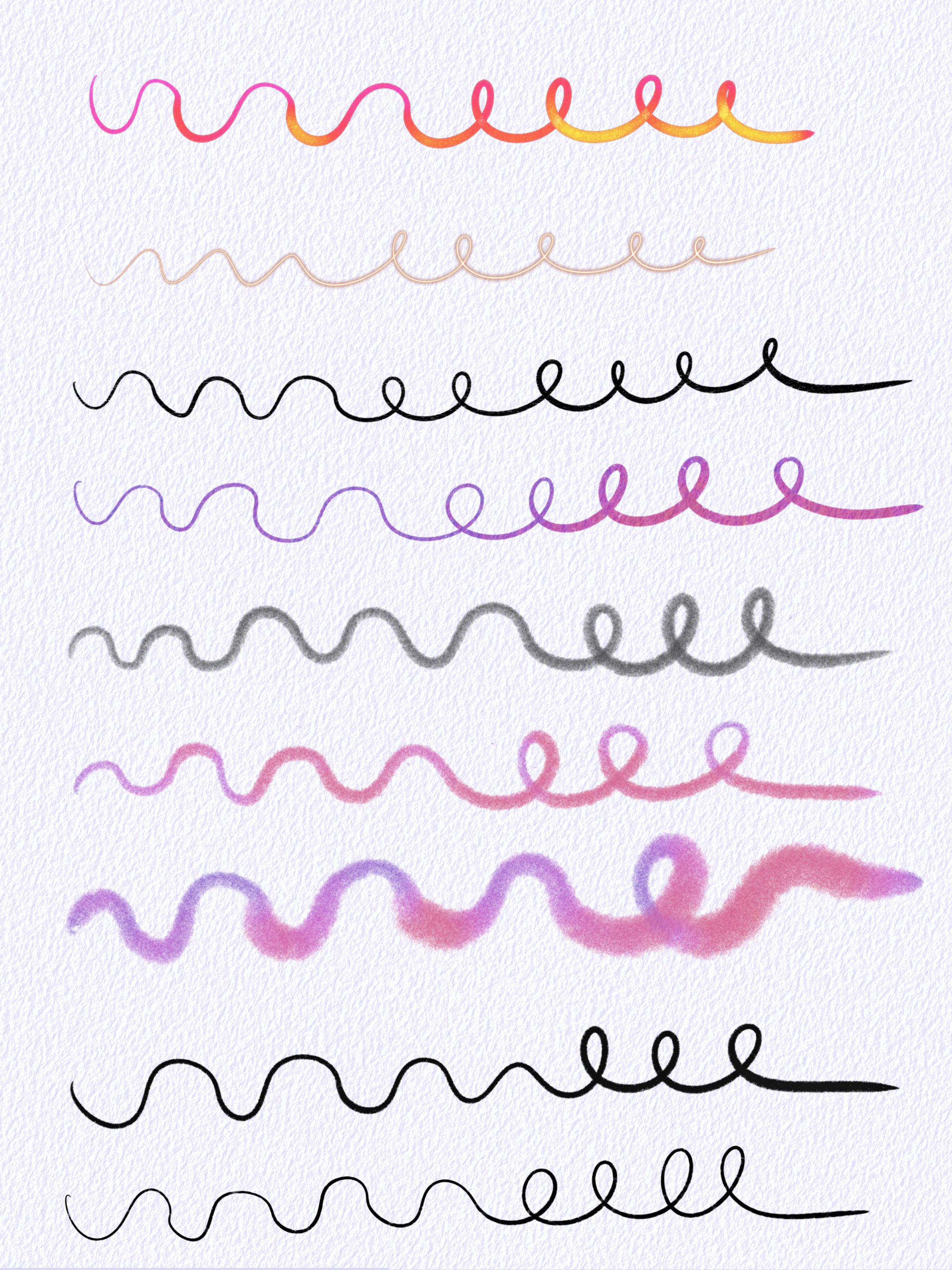 Cotton Candy Brush Set for Procreate – 40 Watercolor Brushes - Image 3