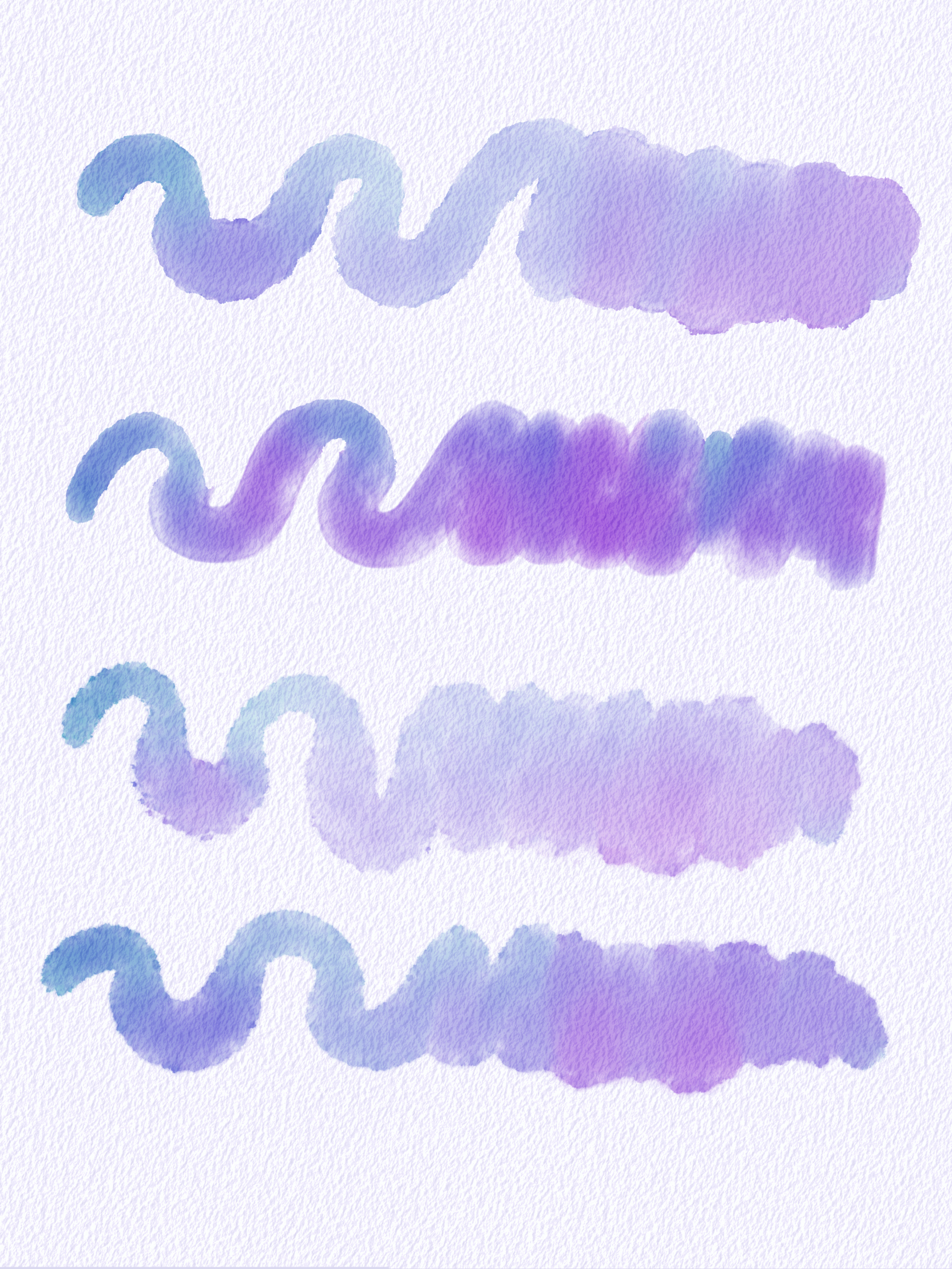Cotton Candy Brush Set for Procreate – 40 Watercolor Brushes - Image 6