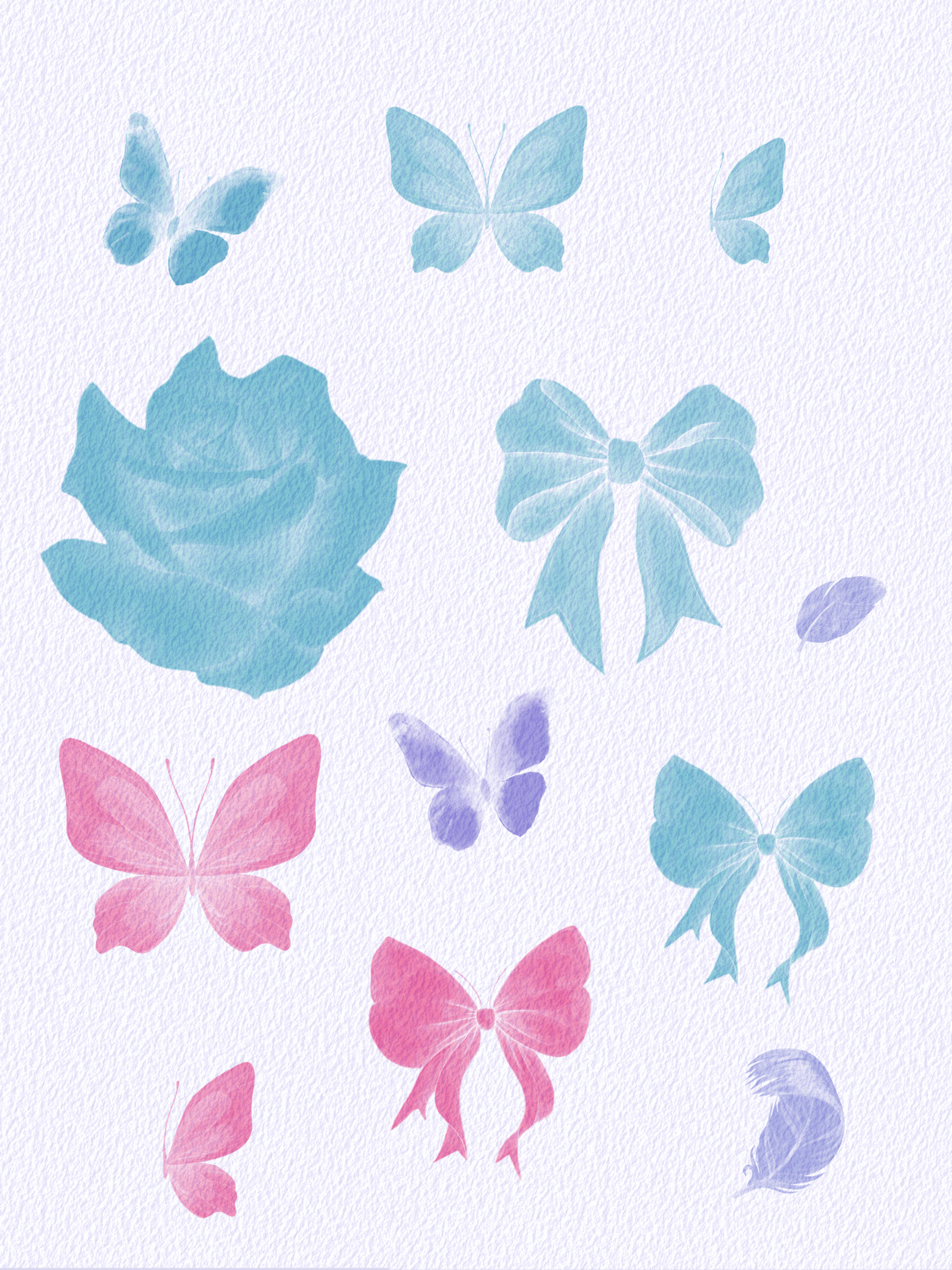 Cotton Candy Brush Set for Procreate – 40 Watercolor Brushes - Image 8
