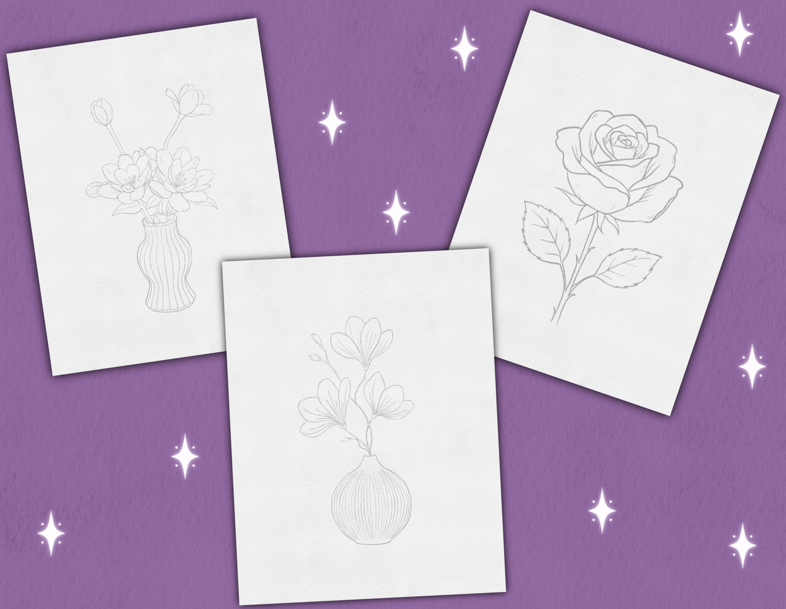 Printable Coloring Pages for Adults | Whimsical Dreams Coloring Book | Fairy, Bunny, Moon Cat & Floral Coloring Pages | Instant PDF Download - Image 5