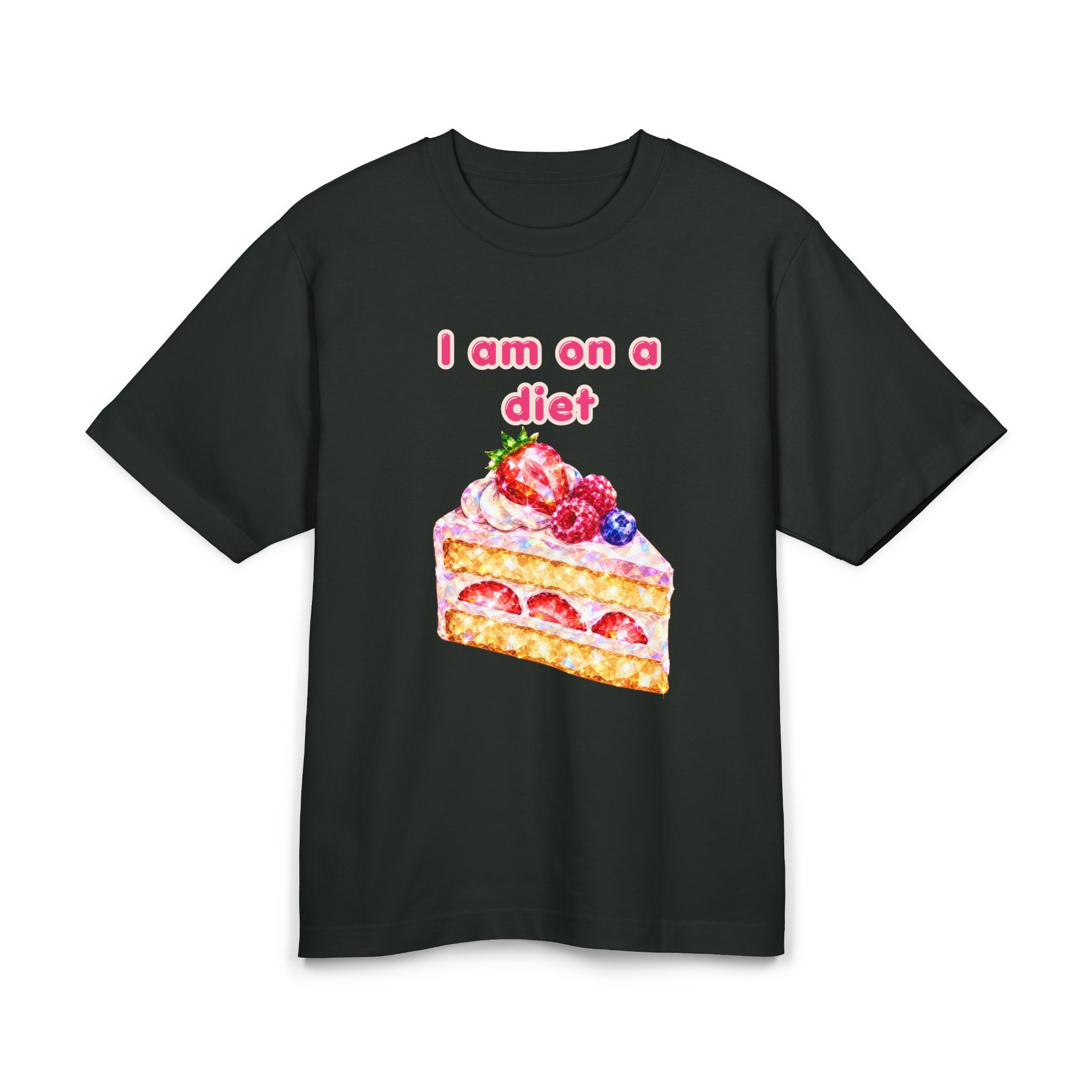 I Am on a Diet Cake Graphic T-Shirt - Image 5