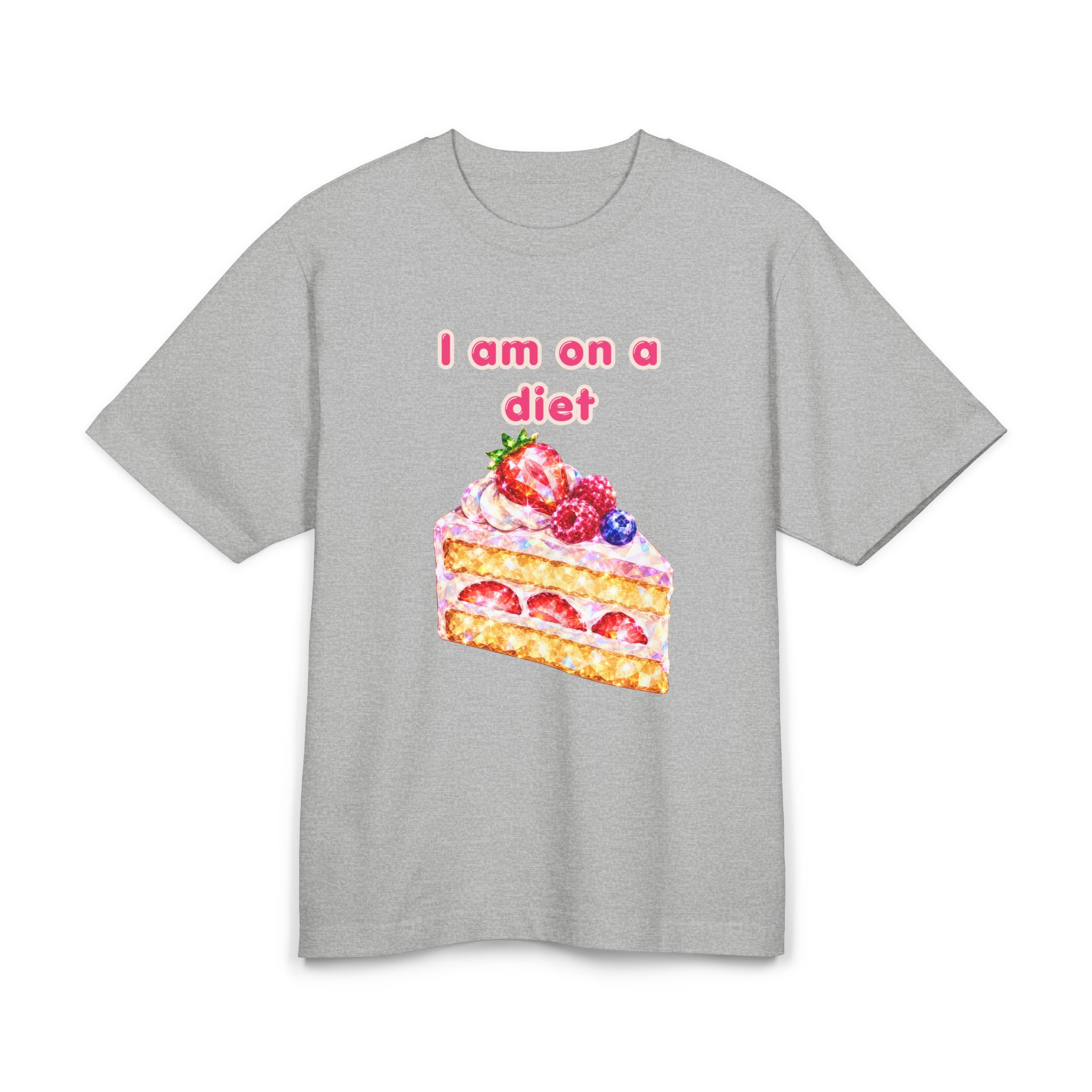 I Am on a Diet Cake Graphic T-Shirt - Image 3