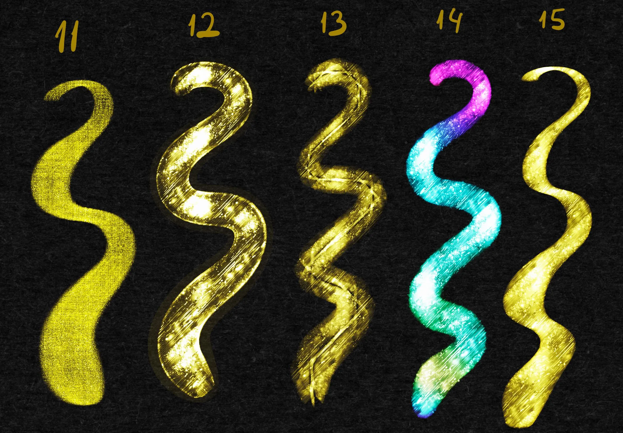 20 Glitter & Shimmer Procreate Brushes – Multicolor Sparkle Brush Set - Image 6