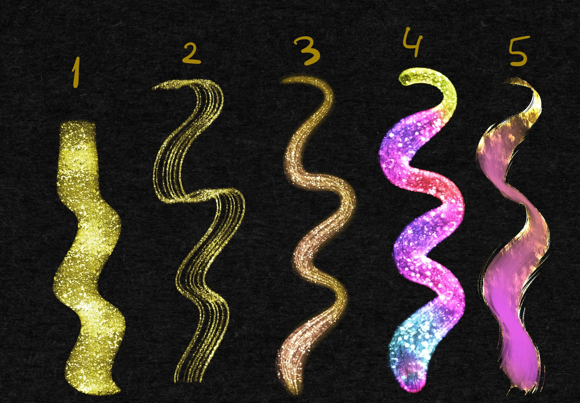 20 Glitter & Shimmer Procreate Brushes – Multicolor Sparkle Brush Set - Image 4